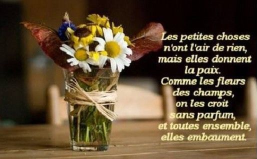 les petites choses n'ont l'air de rien ......