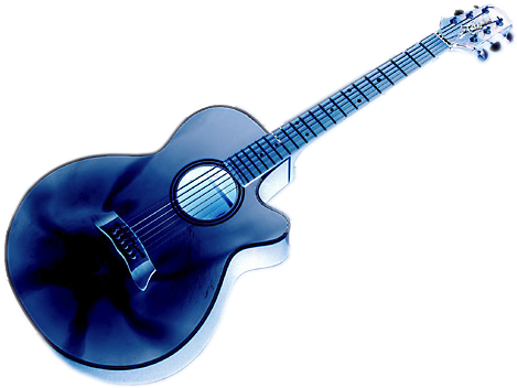 guitare bleue