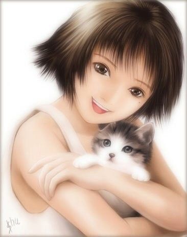 avatar fille et son chat