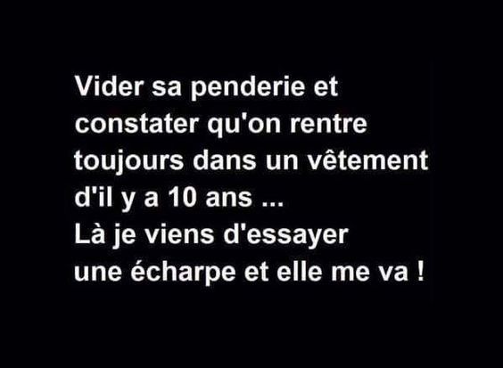 vider sa penderie et essayer un vêtement  après 10 ans