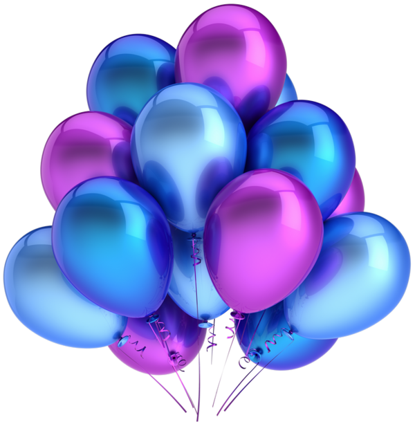 ballons bleus & violet