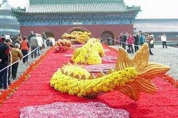 sculpture dragons de fleurs