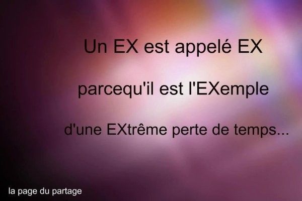 un ex est appellé ex ..................