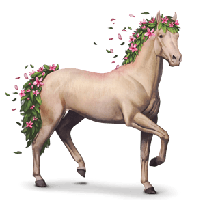 cheval fleurs