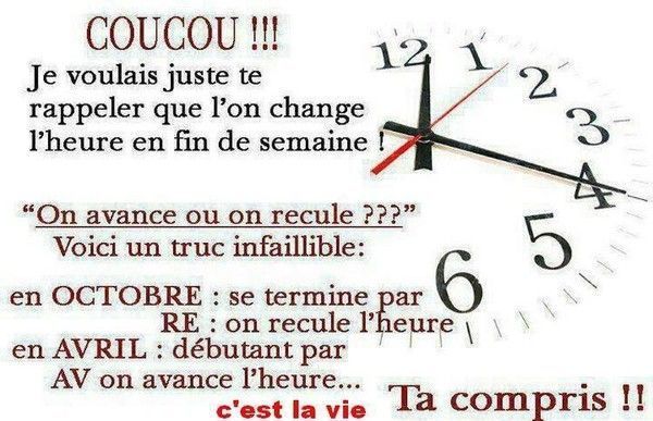 attention on change d'heure