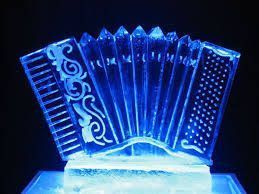 sculpture sur glace accordéon