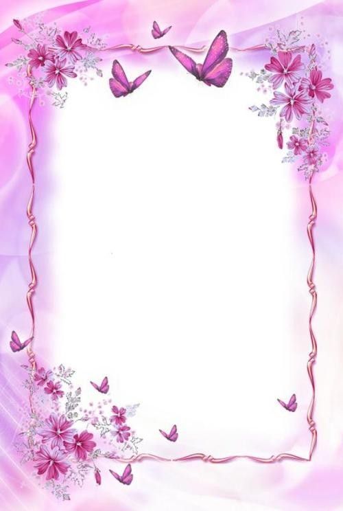papier à lettres rose papillons & fleurs