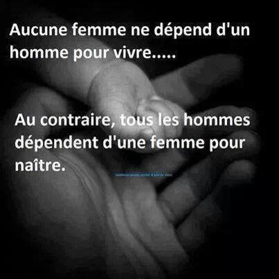 aucune femme ne depend d'un homme .....