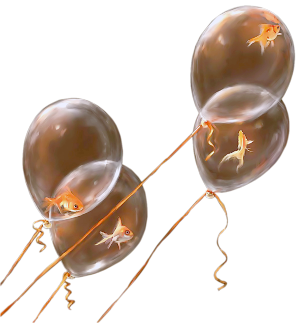 ballons avec poissons dedans