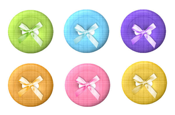 boutons 6 coloris