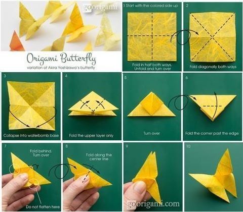 technique origami créative papillon