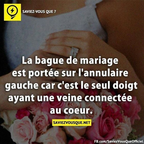 le saviez vous pourquoi la bague de mariage est a gauche