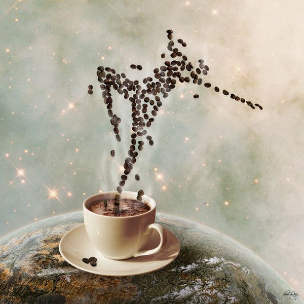sculpture café en grains de café
