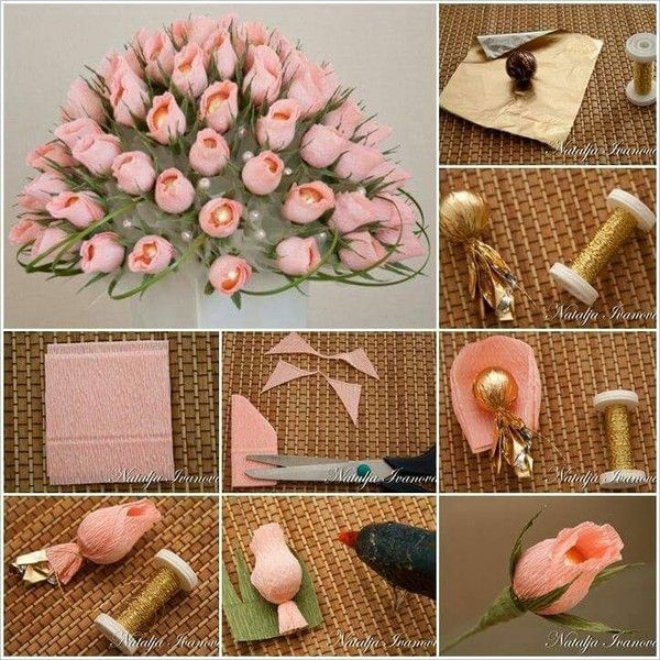 faire des roses en papiers crépon